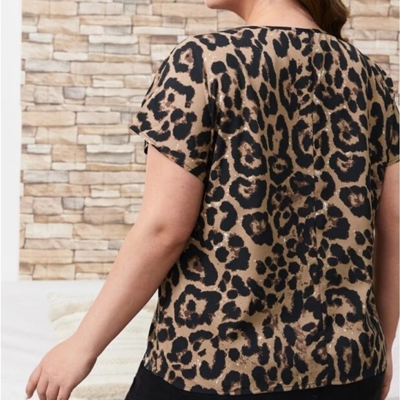 3 great staple work career tops- black,cream and leopard. Size  XL/ 1X
like new - Picture 12 of 14